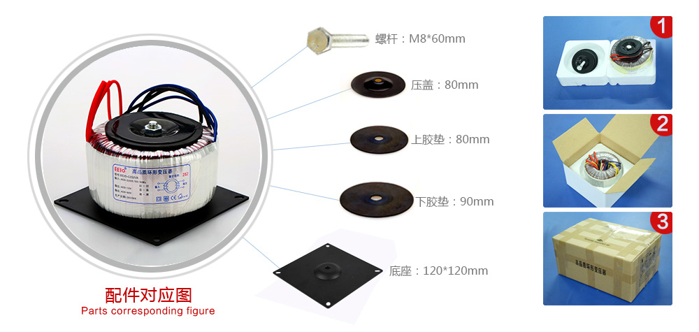 環(huán)形變壓器配件圖